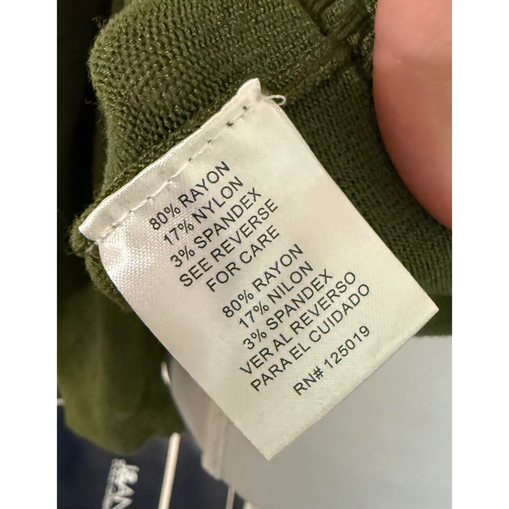Vintage Joseph A Qu'est-ce Que C'est Silk? Women M Green Knit Turtleneck Sweater - Picture 5 of 5